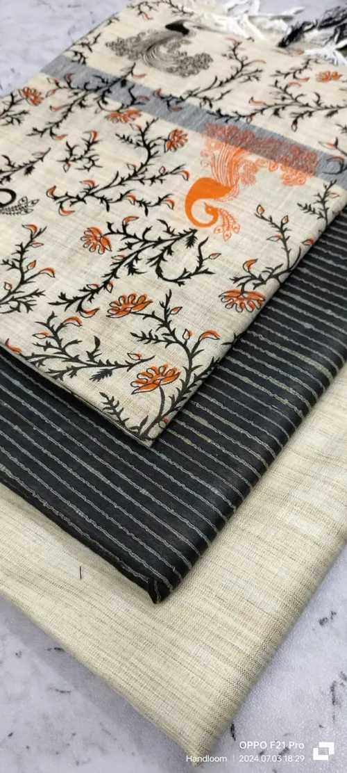 Heritage Screen Print on Pure Dupion Silk